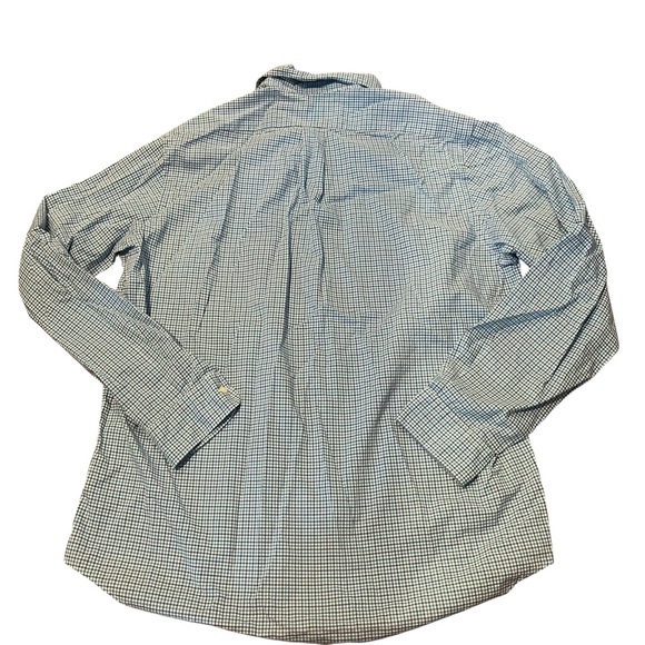 Ralph Lauren Men Large Blue Purple‎ Plaid Long Sleeve Shirt Oxford Button Front - Picture 6 of 7